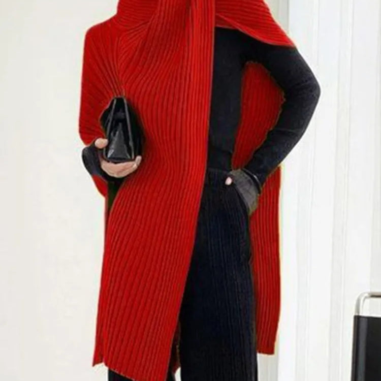 Asymmetric Split-Joint Pullover Sweater