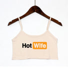 Casual Letter Print Crop Top
