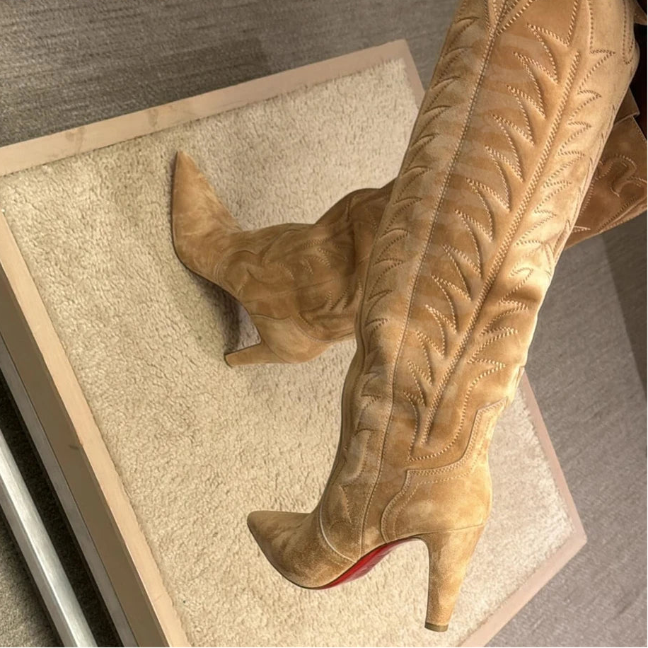 Country Flame Knee-High Boots