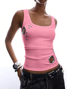 Punk Y2K Hollow Out Tank Top