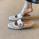 Hollow Out Strap Mules Sandals