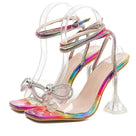Pearl Beads Ankle Straps Heels Sandals