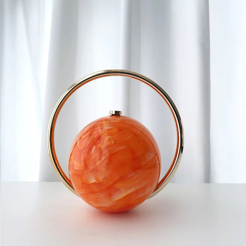 Marble Pattern Spherical Banquet Bag