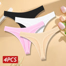 Low-Waist Seamless Cotton Thong