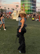 Irregular Ruffles High Waist Pants