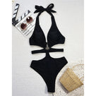 V-Neck Cut Out Halter Monokini