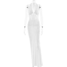 Elegant Backless Curvy Maxi Dress