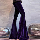 Velvet Bell Bottom Pants