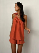 Hidden In Gold Shorts Set