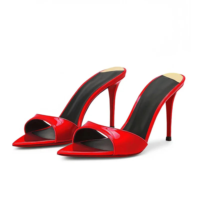 Crimson Vengeance Heeled Sandals