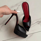 Pointed Peep Toe Platform Stiletto