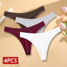 Low-Waist Seamless Cotton Thong