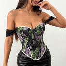 Floral Print Bandage Corset Top