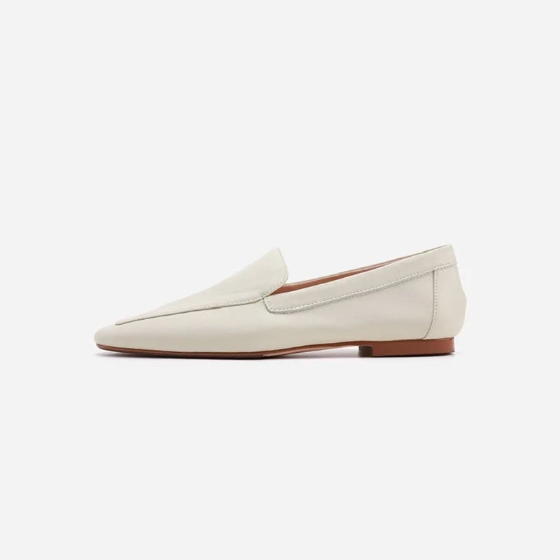 Soft Leather Round Toe Loafers