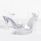 Transparent Square High Heels Sandals