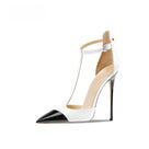 Pointed Toe T-Ankle Strap Pumps Shoes