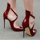 Elegant Side Cutout Stiletto Shoes