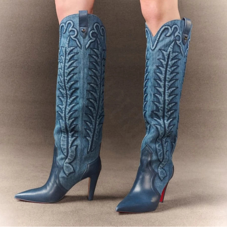 Country Flame Knee-High Boots