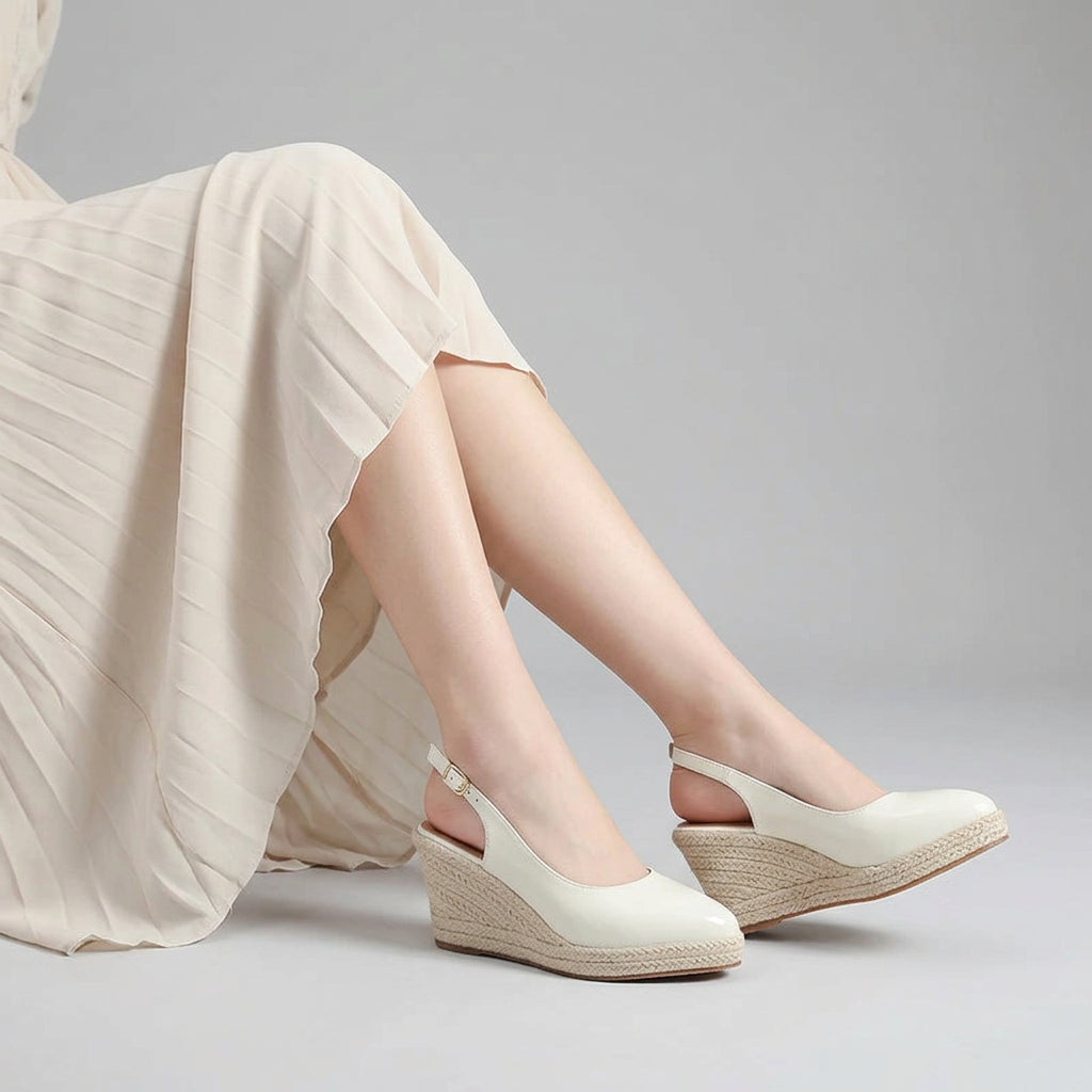 Closed Toe Espadrille Wedge Sandals