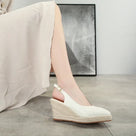 Closed Toe Espadrille Wedge Sandals