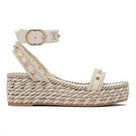 Rivet Studded Platform Ankle Strap Sandals