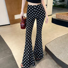 Y2K Retro Polka Dot Bell Bottom Pants