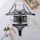 Black Fishbone Corset Lingerie
