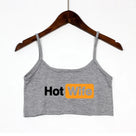 Casual Letter Print Crop Top