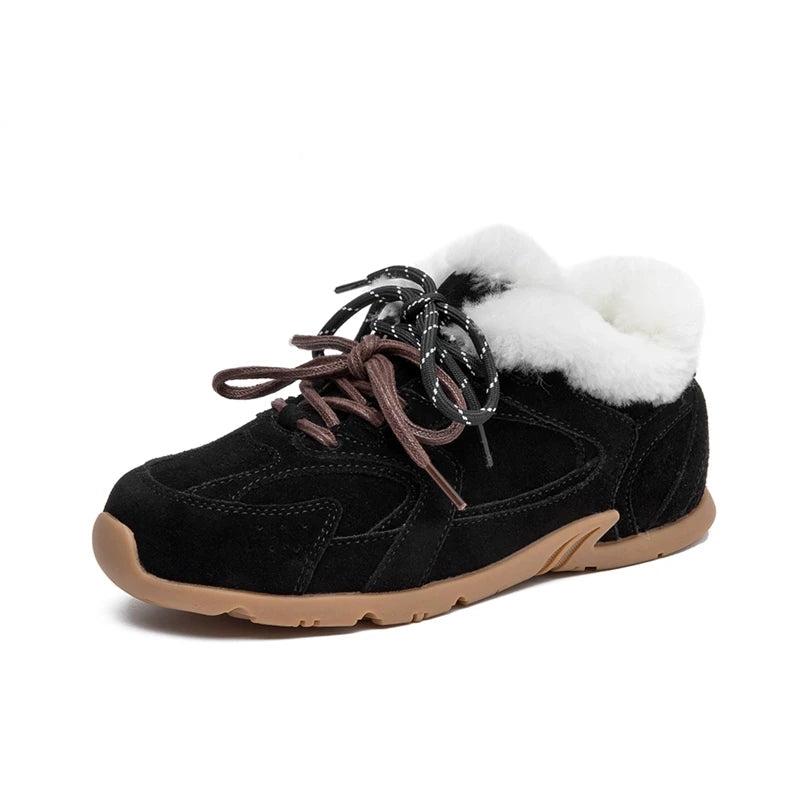 Winter Velvet Fur Flat Sneakers