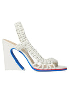Slanted Braid Strapped Style Pump Sandals