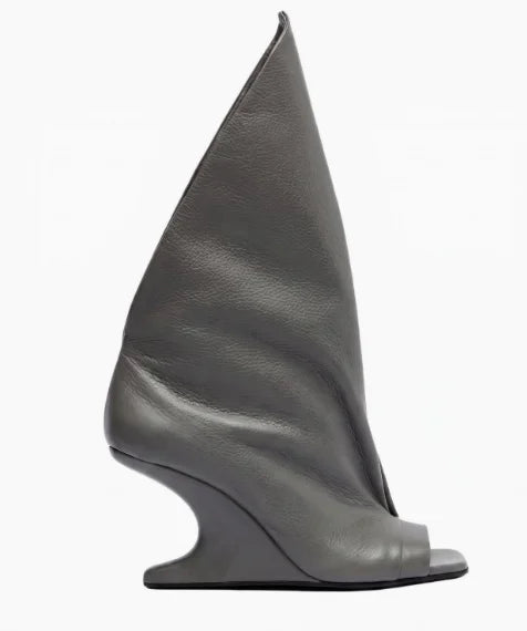 Unique Style Peep Toe Leather Boots