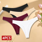 Low-Waist Seamless Cotton Thong