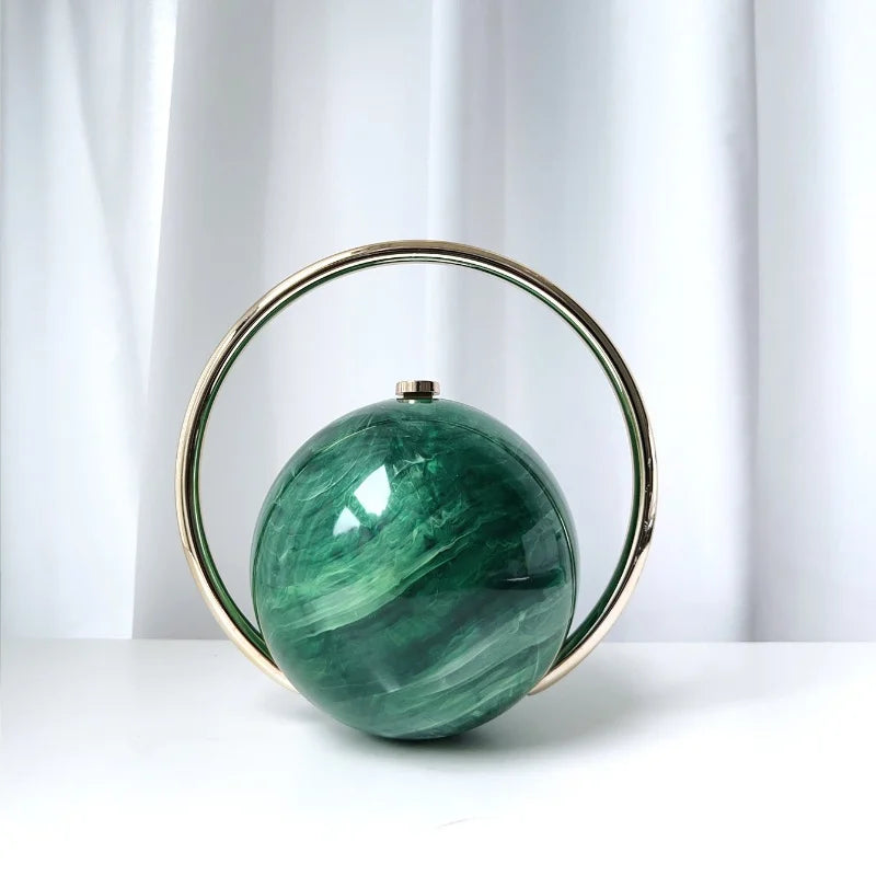 Marble Pattern Spherical Banquet Bag