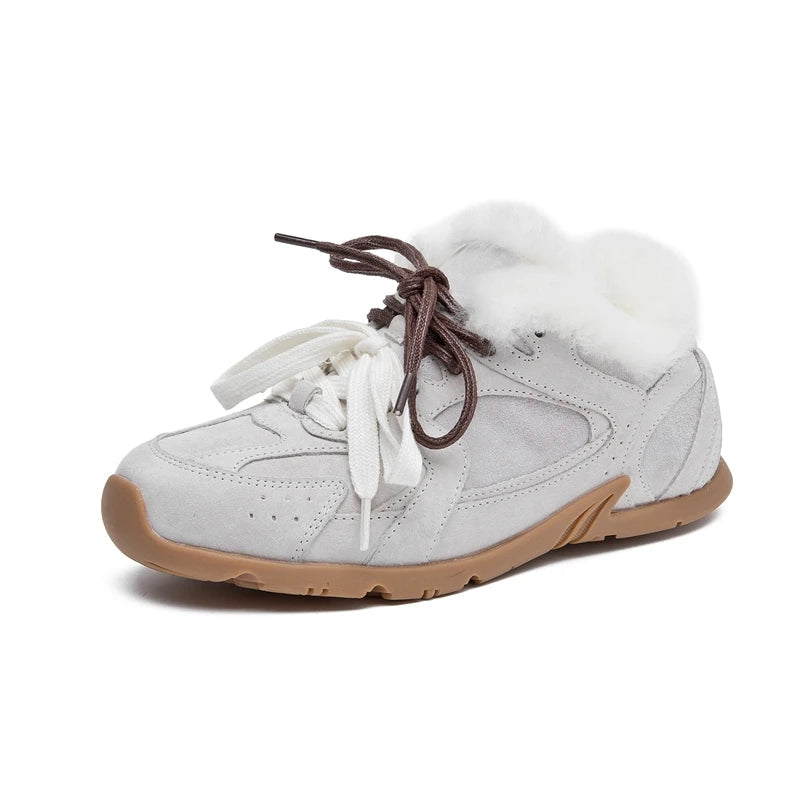 Winter Velvet Fur Flat Sneakers