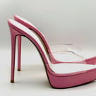 Transparent Pointed Toe Platform Stiletto