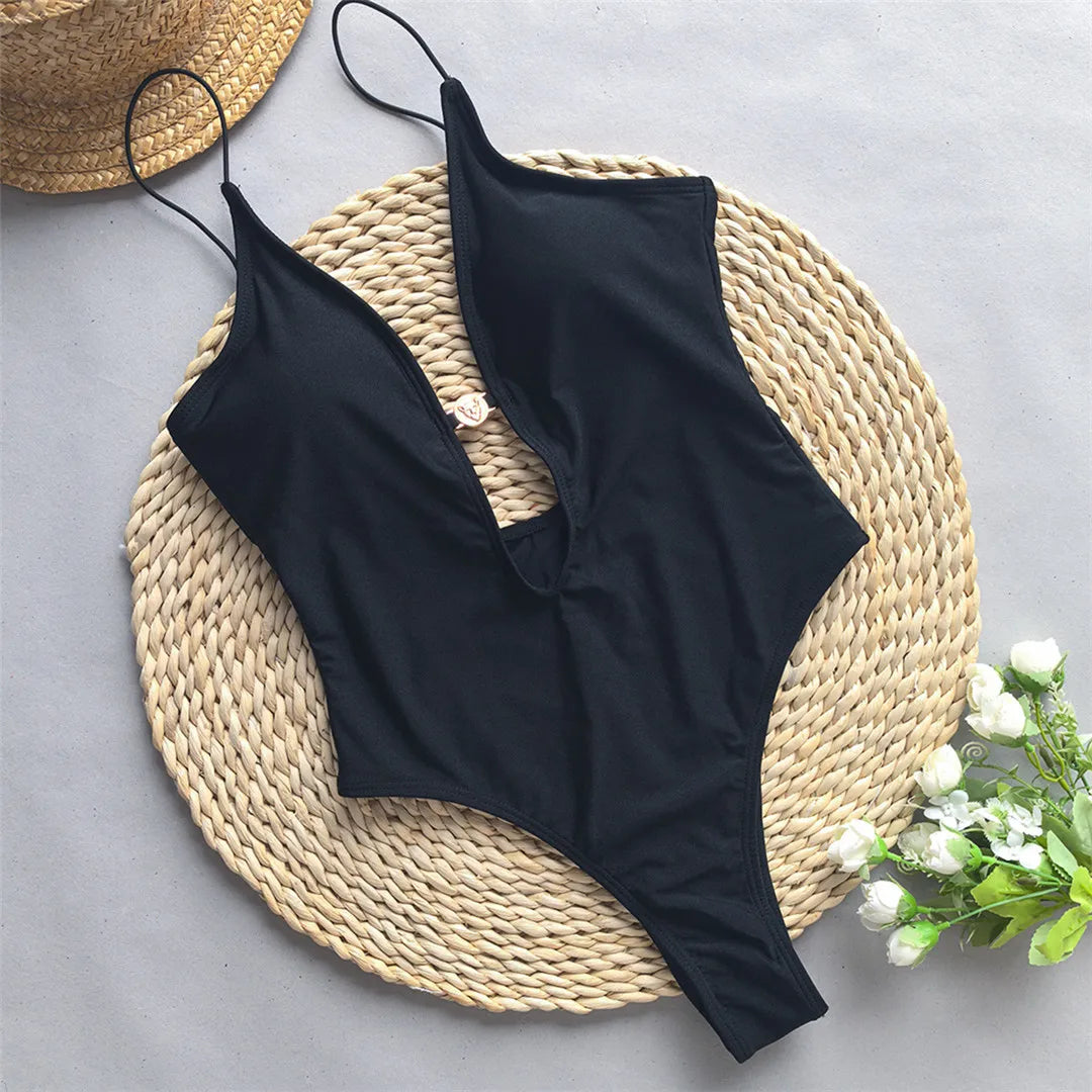 Deep Metal V-Neck Monokini