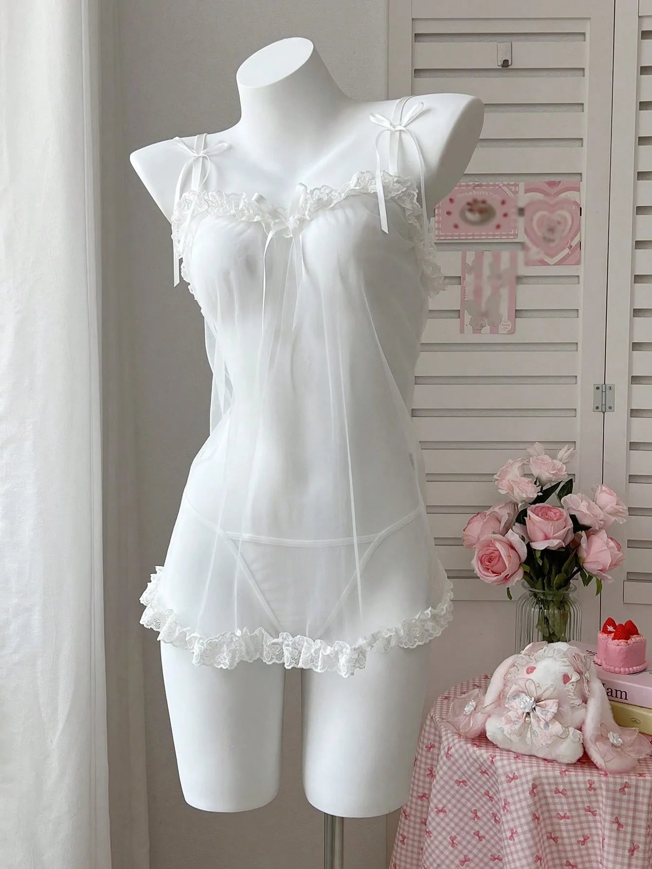 See Through Ruffled Sexy Lingerie