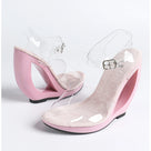Transparent Buckle Strap Hollow Heels Sandals