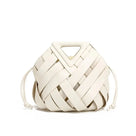 PU Leather Woven Shoulder Bag