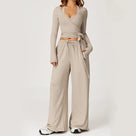 Performance Activewear Solid Pants Set