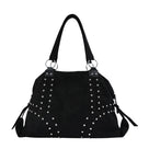 Rivet Decoration Solid Leather Shoulder Bag