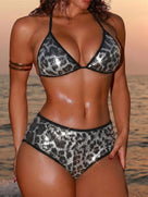 Leopard Sequin Style Two-Piece Bikini