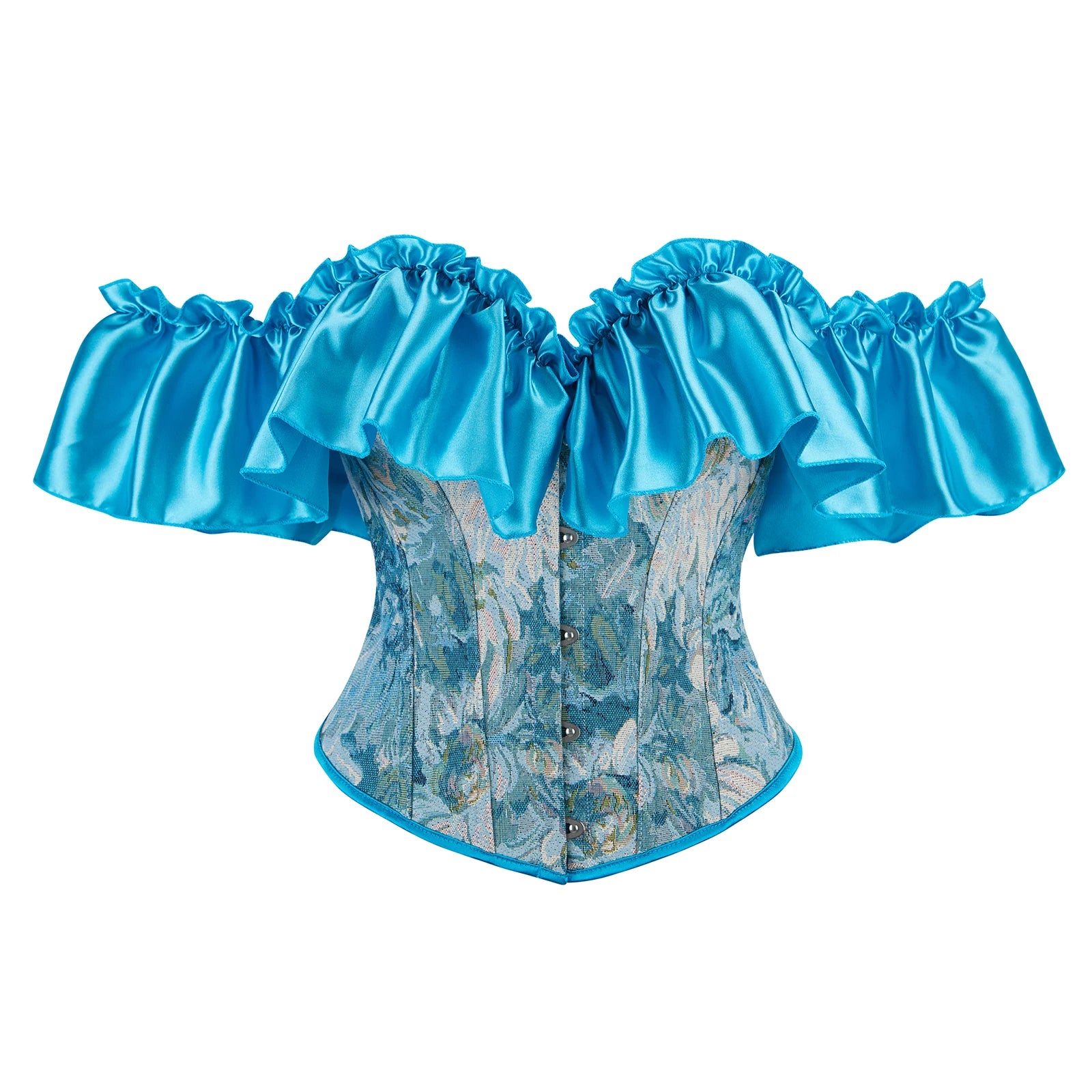Vintage Jacquard Ruffles Bustier