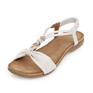 Casual Bow Style Metal Strap Flat Sandal