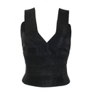 Black Mate Bandaged Crop Top