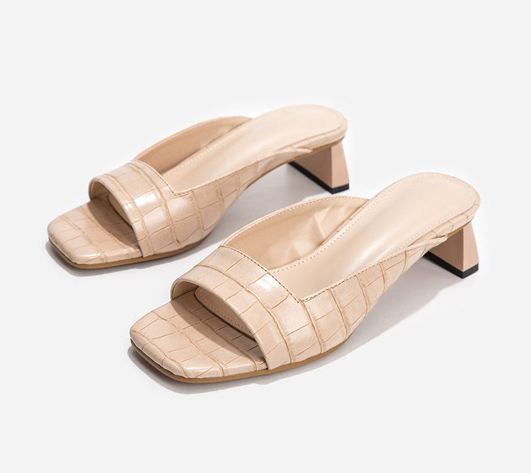 Just Don't Care Unique Print Low Heels