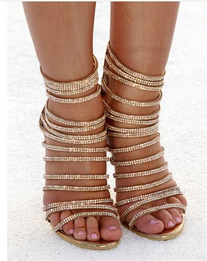 Amazon.com: VQLTZQU Sandals Women Dressy Summer Flat Casual Comfortable  Bohemia Beach Flat Sandals Open Toe Ankle Crystal Gladiator Shoes :  Clothing, Shoes & Jewelry