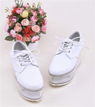 Leisure Transparent Flat Platform Hollow Clear Heel Cross Tied Women Shoes