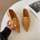 Rome Unicorn Flock Suede Thin Heels Women Flat Shoes