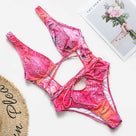 Brazilian Leopard Printed Women Pushup One Piece Monokini